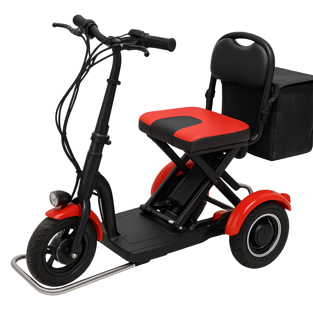 RollVita - Faltbares Elektromobil als kompakter Alleskönner rot, Roller, Transport, Fahrzeug, E-Scooter