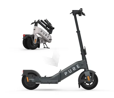 E-Scooter PURE Flex in platinum und mercury grey