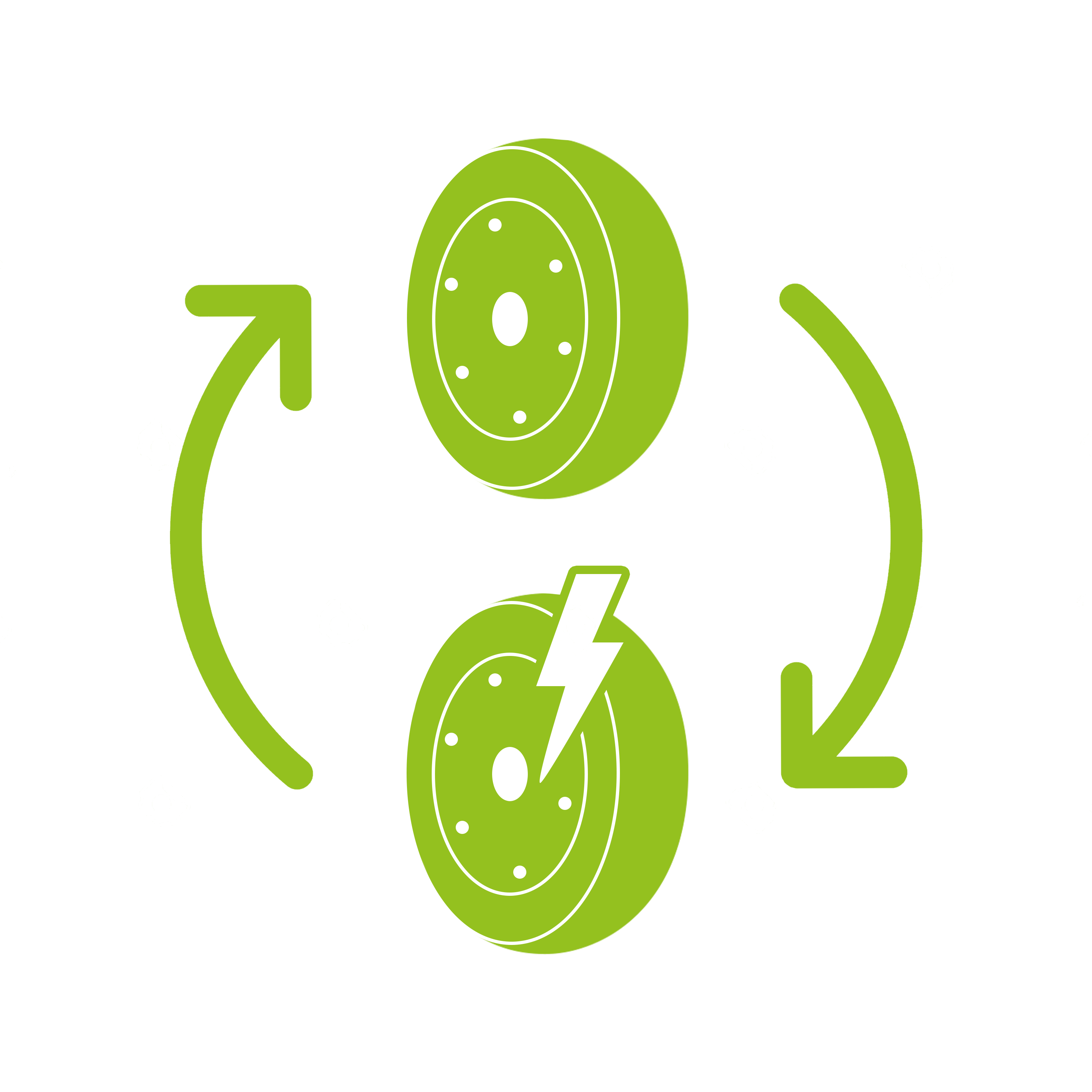 Komplettes Rad und Reifen zur Reparatur